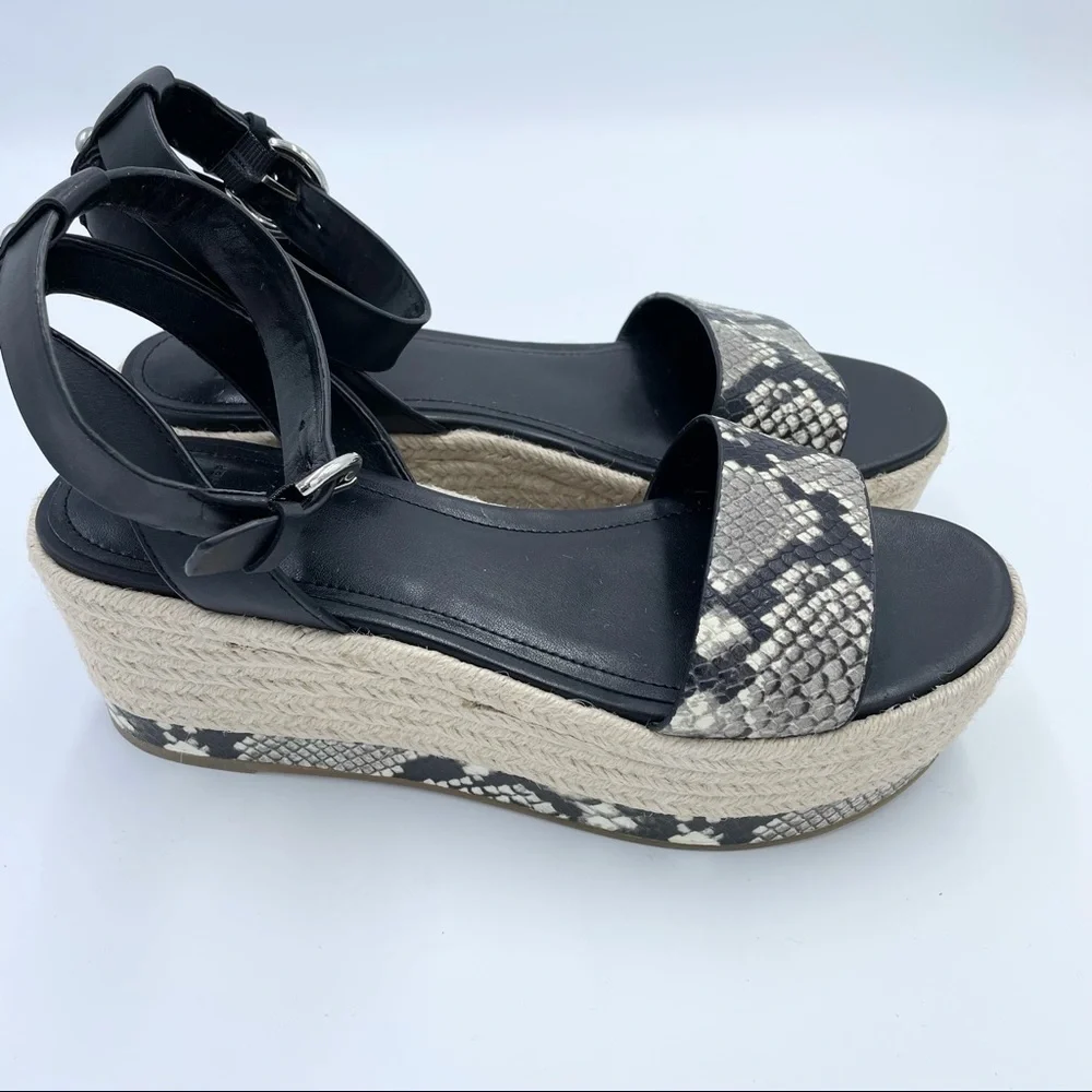 Marc Fisher LTD Gigli Platform Espadrille Leather Sandal